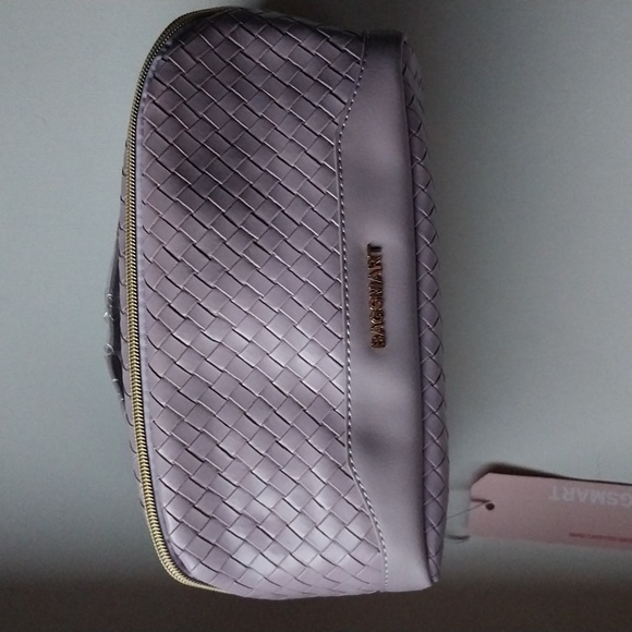 BAGSMART BAG Organizer PLeather Cosmetic Jewelry Divider Tote Purple - Picture 3 of 5